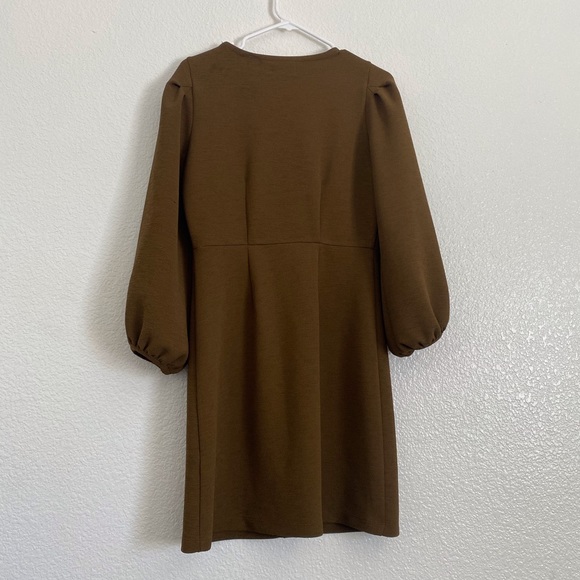 MADEWELL ARMY GREEN BUTTON DOWN DRESS - Picture 4 of 6